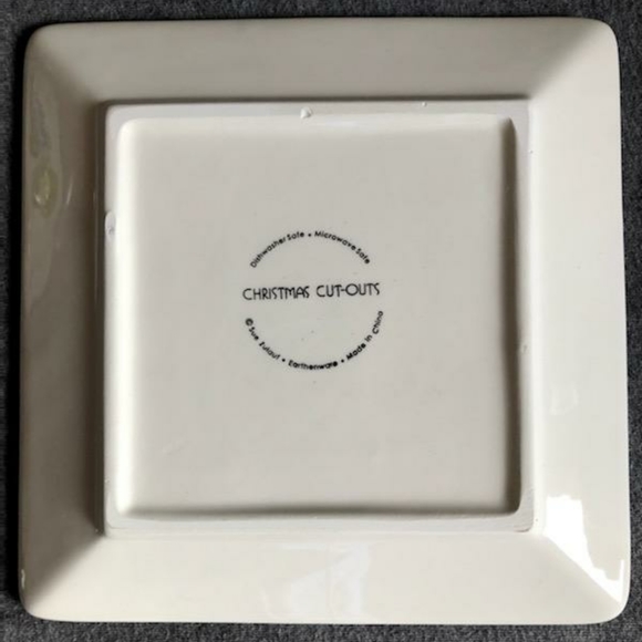 Snowman Earthenware Plate Christmas Cutouts Dish / Plate & Spread Knife - Picture 5 of 13